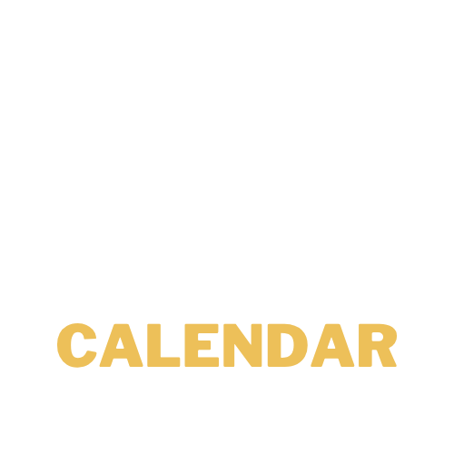 Calendar icon with a checkmark above the word “CALENDAR” in gold.
